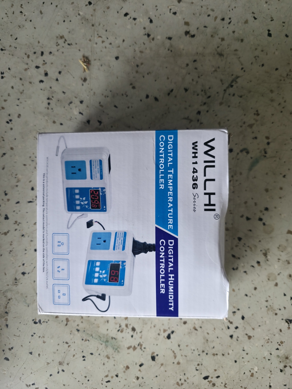 WILLHI Digital Temperature & Humidity Controller - White/Blue
